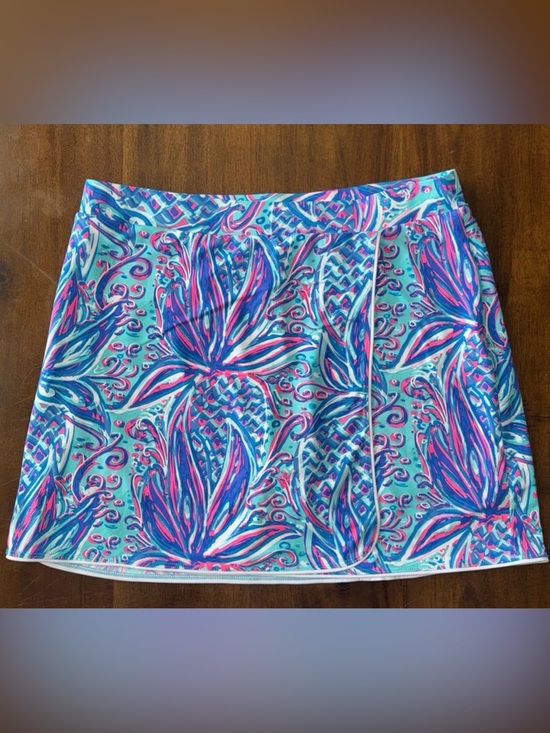 Lulu-B Pants - EUC! Lulu-B Vibrant pineapple print Skort in Aqua, Blue & Pink sz XL